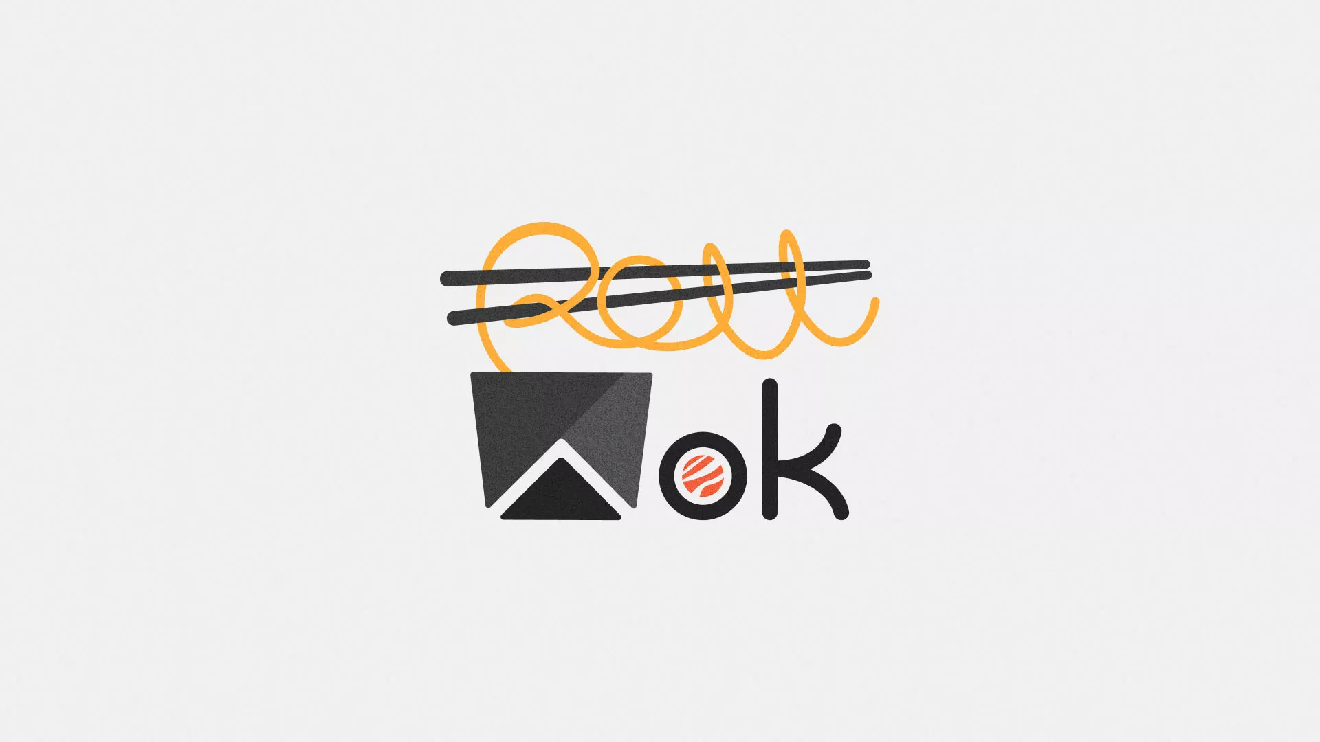 Разработка логотипа суши-бара «Roll Wok Club» в Междуреченске